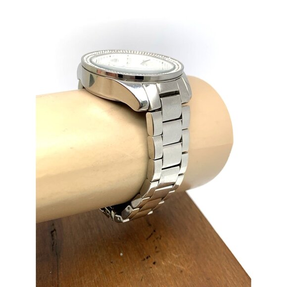 Michael Kors Women's Watch MK7429 Quartz Chronograph Silver Stainless Steel 42mm - Picture 13 of 15